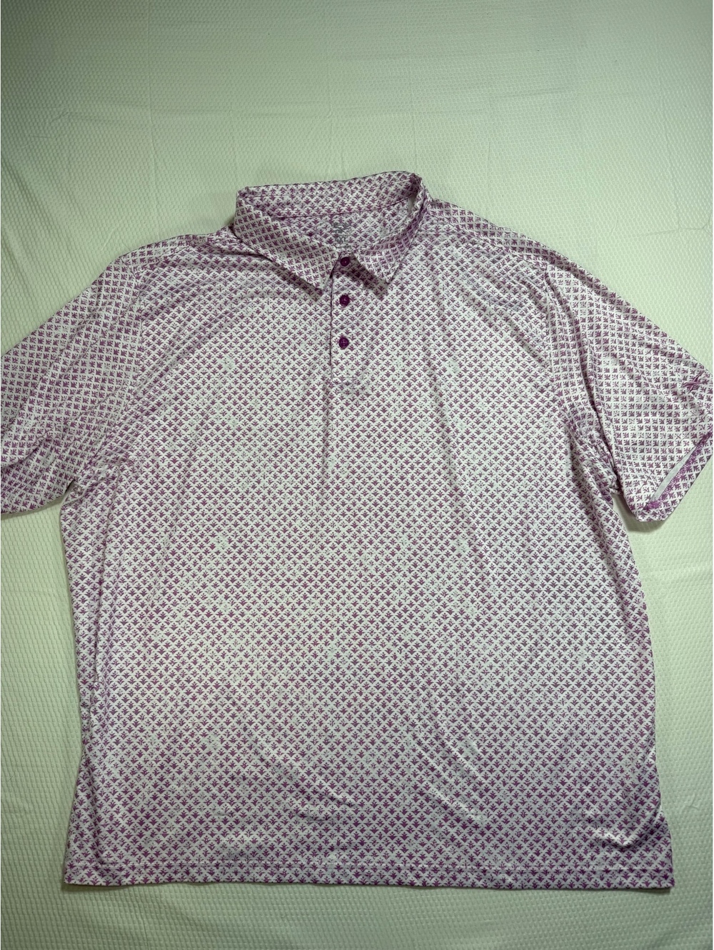 Reebok Speedwick Men’s 4XL Purple White Geometric Golf Polo Performance Shirt